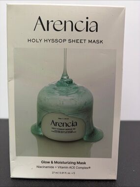 Arencia Holy Hyssop Glow & Moisturizing Sheet Mask —